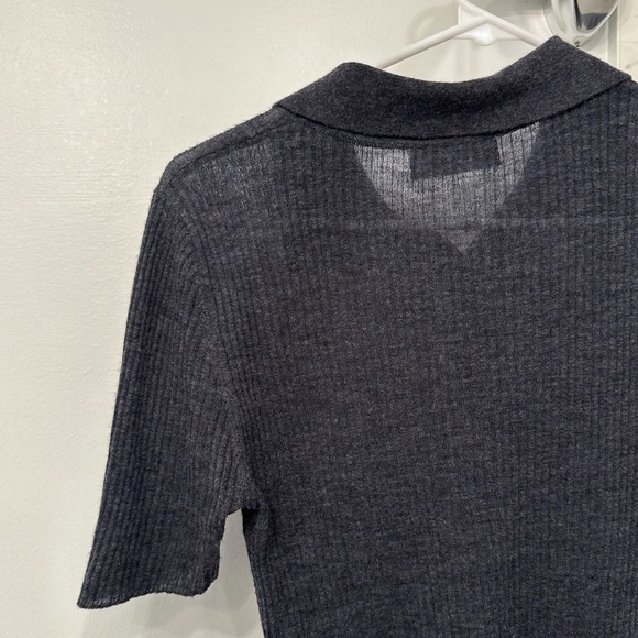 Mango SELECTION WOOL Button Up Polo Size XS - Picture 7 of 7